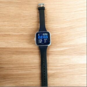 Fitbit Versa Lite FB 415 Smartwatch Fitness Tracker with Small Black Band